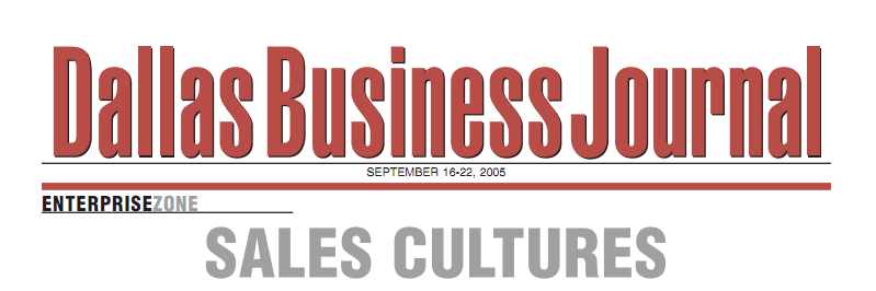 Sales Cultures by Arlene Johnson for the Dallas Business Journal